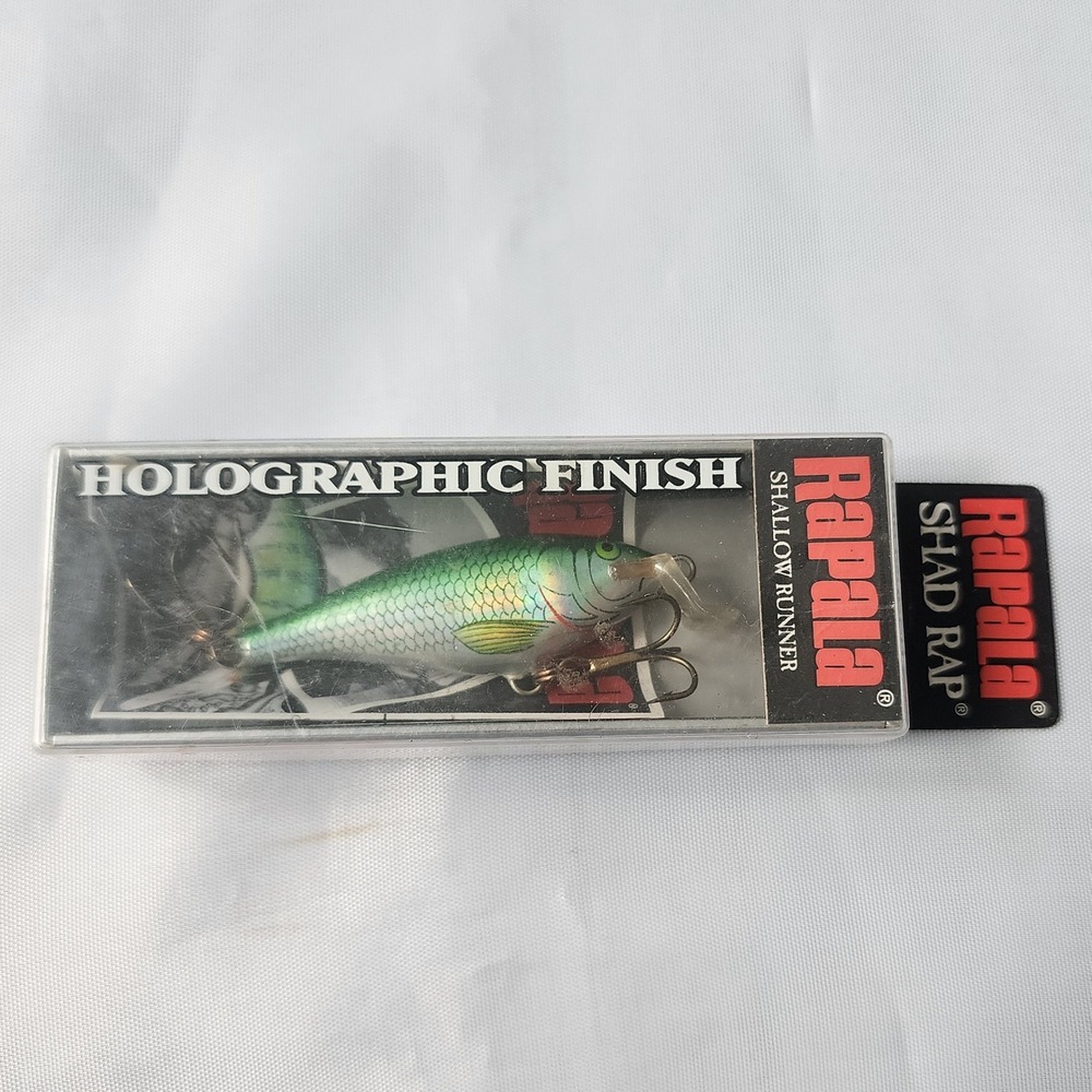 Rapala Shad Rap Shallow Runner Holographic Finish Fishing Lure With Box Vintage